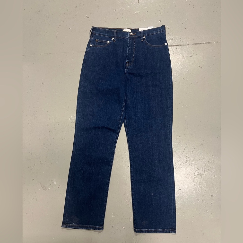 Everlane Women's Stovepipe Jeans in Dark Blue